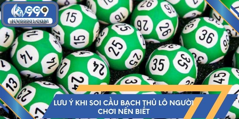 Lưu ý khi soi cầu Bạch thủ lô người chơi nên biết